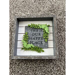 “This is our Happy Place” sign decor